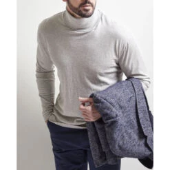 Saint Helena Turtleneck - Pearl Melange